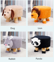 Chaise pour enfant en forme d'animal mignon, tabouret en bois, pouf, repose-pieds pour bébé, salon
