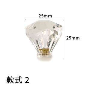 Acrylic Crystal Modern Europe Simple Kitchen Door Handles <b>Knobs</b> 96mm/128mm <b>for</b> Bedroom <b>Dresser</b> Cabinets Drawers Wardrobes - Product Image 3