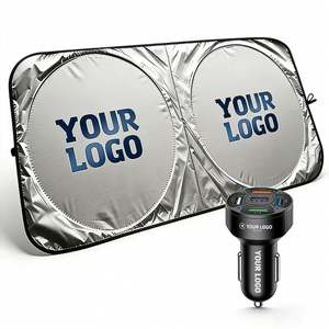 Wholesale Custom Logo Printed Cheap Car Sun <b>Shade</b> for Promotional Business Gift Foldable Front Windshield Uv Car Sunshade Cover - Product Image 1