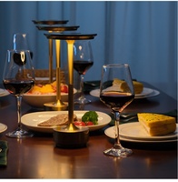 Lampe de table de bureau rechargeable simple, lampe de bureau pour restaurant et bar, lumière d'ambiance à intensité variable, lampe de bureau LED portable rétro à chargement tactile USB