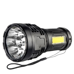 ไฟฉาย LED แบตเตอรี่แบบชาร์จได้ พลาสติก ABS สำหรับใช้งานกลางแจ้ง พร้อมไฟด้านข้าง ปรับความสว่างได้ - Product Image 3