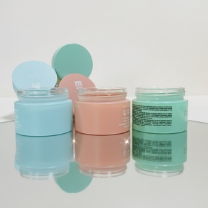 Frosted Cosmetic Packaging 20g 30g 50g 60g <b>Empty</b> Clear Glass Cream <b>Jars</b> With Screw Cap for Body Butter Face Cream - Product Image 2