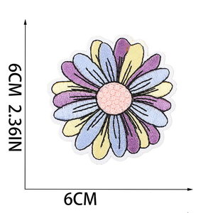 Iron on Small Daisy <strong>Sunflowers</strong> Flower <strong>Embroidered</strong> Patch for Shoes Hats Clothing Jeans Bags Decoration Garment Embroidery Patches - Product Image 3