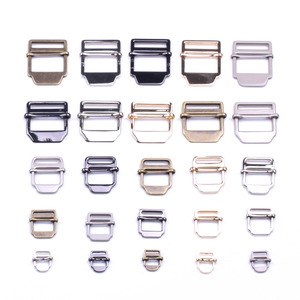 Metal <b>Square</b> Side Release Buckle Alloy <b>Adjustable</b> D-ring Bag Hardware Mirror Electroplating Bronze Silver White Gun Black Gold - Product Image 1