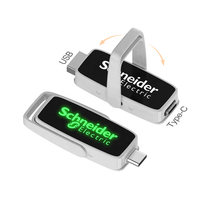 Nueva Memoria USB 2.0 de Alta Velocidad y Gama Alta con Diseño Tipo-C, Logotipo LED, Garantía de 1 Año, Certificación CE/RoHS/FCC, Precio de Fábrica