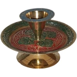 PARIJAT Handicrafts Diwali Home Decorations Blue <b>Red</b> Metal <b>Candle</b> Holders Lanterns & Jars for Lighting & Gifts - Product Image 1