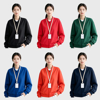 Sweat-shirt bomber unisexe zippé en molleton épais avec col et poignets côtelés – Uniformes décontractés pour entreprises – Fabricant sur mesure