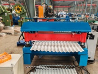 Machine de formage à rouleaux pour panneaux de toiture en acier ondulé trapézoïdal IBR, monocouche, PPGL/PPGI/GL/GI