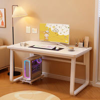 Mesa de Estudio y para Videojuegos Simple de Metal, Escritorio para Computadora y Escritura para el Hogar, Modelo 1, Origen China