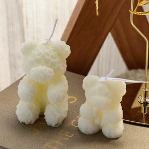 バレンタインデーギフトかわいいミニテディローズベア香りキャンドル大豆ワックスブレンドアロマセラピーキャンドル - Product Image 4