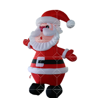 Globo de Papá Noel inflable de PVC gigante con soplador de aire para decoración de fiestas al aire libre, festivales, eventos también servidos como tienda de globos de nieve