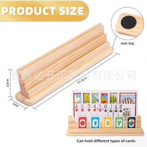 Wooden <b>Playing</b> <b>Card</b> Holder 3 Layer Desktop Hands Free Game Accessory - Product Image 4