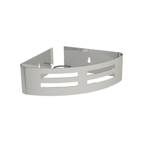 Panier de douche d'angle et étagère de salle de bain multifonctionnels modernes, écologiques, en acier inoxydable et ABS chromé, à fixation murale