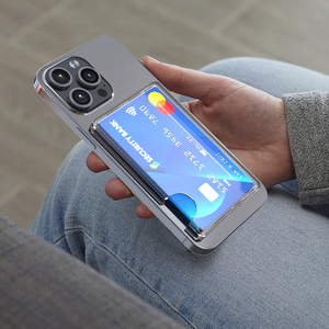 2025 funda de teléfono brillante tarjetero Fabricación de fábrica más nueva funda móvil tarjetero venta al por mayor tarjetero magnético transparente - Product Image 1