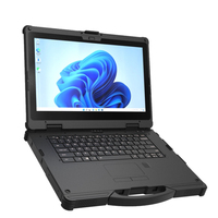 Portátil Robusto X14A de 14 Pulgadas con Pantalla Táctil FHD, Intel I7, 32 GB de RAM, Windows 11, 5G, NFC, Escáner de Huellas Dactilares, IP65, Resistente al Agua, PC Industrial