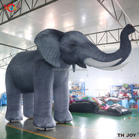 Éléphant géant gonflable avec lumières LED Jouet mascotte de dessin animé décoratif pour événements et décoration