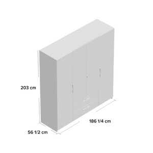 OEM Light Luxury <strong>Mirror</strong> Door Wooden <strong>Black</strong> <strong>Wardrobe</strong> for Bedroom Combined Closet - Product Image 6