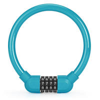 Cadenas à câble combiné en métal noir ovale de 40 cm