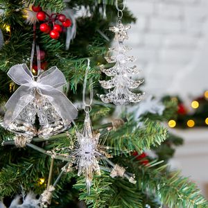 Luxury Acrylic Transparent <b>Christmas</b> Tree Sequins Glitter Hanging Ornaments Custom Size Decoration - Product Image 3