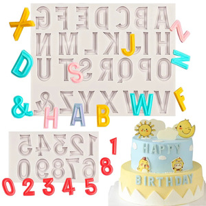 Number And Letter Fondant Silicone <b>Molds</b> For Cake Decorating Birthday Party Baking Tools - Product Image 3