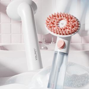 <b>Pet</b> Massage Bath <b>Brush</b> for Cats & Dogs-Eco-Friendly Long Handle Silicone Bubble <b>Brush</b> Soft Hair Cleaning Comb for Bathroom Use - Product Image 2