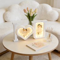 Ensemble de miroirs magiques avec cadre photo LED romantique, lumière en forme de I Love U, pour mariage, anniversaire, Saint-Valentin, cadeau, décoration de la maison