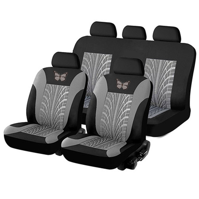 Full-cover Design Polyester Material Wear-resistant and Easy to Clean butterfly Embroidered Fabric Embossed Press Car Seat Cover