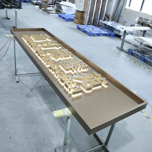 Factory Gold Indoor Backlight <b>Light</b> Box Advertising Sign 3d Metal Backlit Letter Business Store Sign Led Backlit Sign - Product Image 1