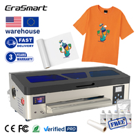 Imprimante jet d'encre DTF Erasmart A3 Pro avec deux têtes XP600, CMYK automatique pour l'impression sur cuir et vêtements, machine pour petites entreprises