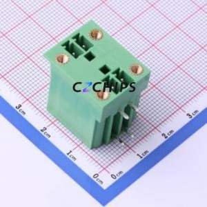 DB2ERHM-3.81-2*2P-GN Plug-in Terminal Block Bent Lead Through Hole,P=3.81mm Board-to-Board / Socket - Closed Screw Fixing 2x2P - Product Image 1