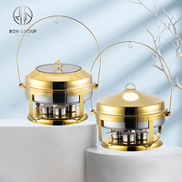 Kommerzielle große Kapazität 20Liter Edelstahl Chafers Luxus Golden Buffet Set Restaurant Buffet Food Warmer