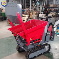 Mini-dumper chenillé diesel autoporteur 500 kg à chenilles en caoutchouc, homologué CE, transporteur tout-terrain, moteur entièrement hydraulique