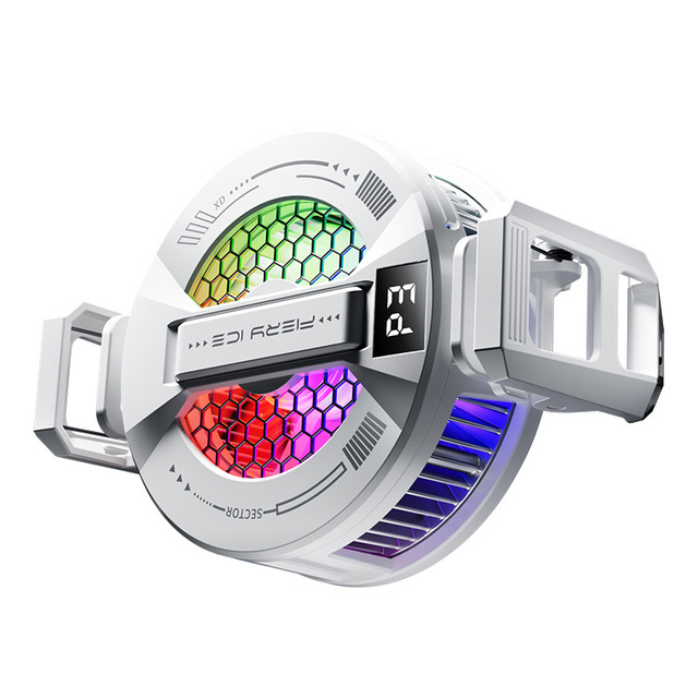 New Mobile Phone Cooler with Detachable Magnetic Semiconductor Radiator and Ice Freezing Intelligent Colorful Light Back Clip