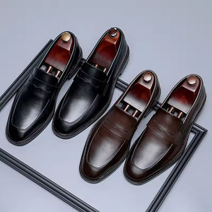 Chaussures Oxford élégantes et décontractées en cuir véritable faites à la main de haute qualité pour le bureau et les occasions spéciales - Product Image 1