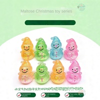 Nouveau jouet transfrontalier pour arbre de Noël, décoration en caoutchouc souple, cadeau de Noël, jouet anti-stress mini bonhomme de neige en forme de boule