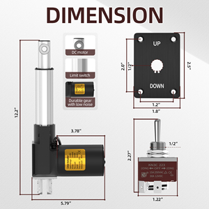 มอเตอร์กระตุ้นเชิงเส้นแบบกันน้ำ 12v IP54 แรงขับ 6000 นิวตัน ระยะชัก 4 นิ้ว ความเร็ว 4 มม./วินาที ได้รับการรับรองมาตรฐาน Rohs และ CE สำหรับระบบอัตโนมัติในบ้านและรถบ้าน - Product Image 2