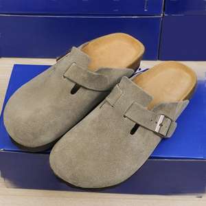 Sandalias <span class=keywords><strong>Birkenstock</strong></span> 2025 Signature Birk para Pareja, de Cuero Genuino y Espuma EVA, Planas, Casuales, para Exteriores, Estilo Slip-on, Pantuflas de Media Punta - Product Image 5