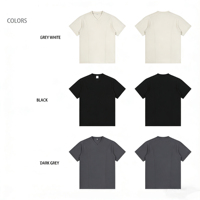 T-shirt personnalisé avec logo pour homme, coupe ample, col en V, coton doux, haut décontracté, impression numérique