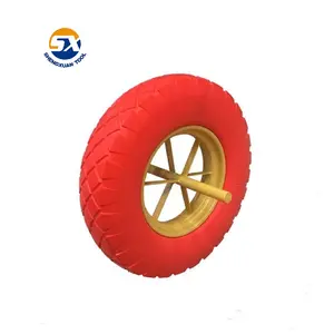 14 Inch Solid Pu Foamed Wheel 3.50-8 With Steel Rim And Various Color