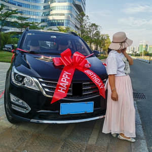 30 pouces <span class=keywords><strong>joyeux</strong></span> <span class=keywords><strong>anniversaire</strong></span> tirer arc grand ruban de traction <span class=keywords><strong>rouge</strong></span> arc de voiture pour la décoration de fête d'<span class=keywords><strong>anniversaire</strong></span> - Product Image 6