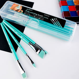 Pinceau de peinture de <span class=keywords><strong>visage</strong></span> de corps Xin Bowen 17 taille ronde pointe plate langue de <span class=keywords><strong>chat</strong></span> soleil jaune brosse d'artiste en nylon synthétique pour <span class=keywords><strong>dessin</strong></span> d'art - Product Image 6