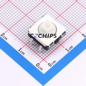 B3W-4050 Tactile Switch Through hole-4P,12x12mm Switch Single Pole Single Throw Rectangle Button 1.96N Through Hole - Product Image 1