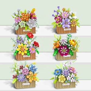 Set de 783 Piezas de Bloques de Construcción de Micro Flores, Ramo Artificial DIY, Ladrillos de Construcción de Modelos, Juguete para Decoración <span class=keywords><strong>del</strong></span> <span class=keywords><strong>Hogar</strong></span> y Colección - Product Image 3