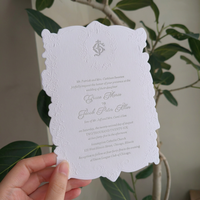 Tarjetas de Invitación y Menú Personalizadas de Alta Calidad, Ecológicas, con Grabado en Relieve, Impresión en Letterpress y UV, Papel Elegante, Tarjetas de Agradecimiento de Cartulina