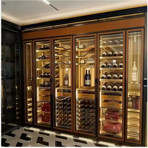 Vente en gros : Meuble bar à vin multifonctionnel autoportant en acier inoxydable avec réfrigérateur à vin pour salon, hôtel, cave à vin - Product Image 2