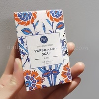 Savon en papier jetable soluble en gros, parfumé, portable, pour le lavage des mains, échantillon gratuit, écologique, personnalisable