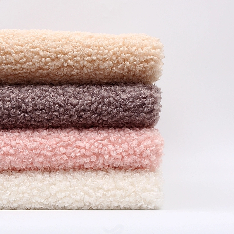 Wholesale 100% Polyester Polar White Cotton Boucle Sherpa Brushed Fleece Fabric for Blanket