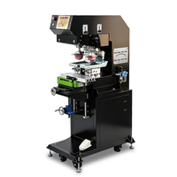 Machine d'impression par tampographie pneumatique 2 couleurs, semi-automatique de bureau, pour balles de golf, métal, plastique, céramique, carton