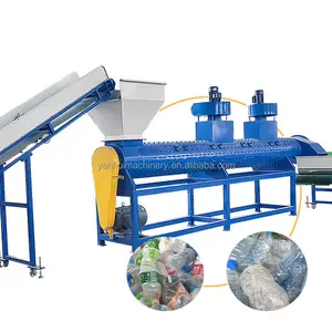 Kunststoff flaschen recycling maschine Pet Crushing Waschen Trocknen Recycling linie Pet Bottle Flakes Heiß wasch recycling maschine