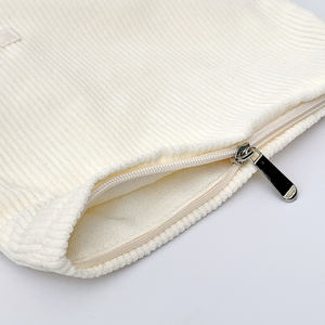 Logotipo de etiqueta privada personalizado de gran capacidad, nuevo maquillaje de pana, artículos de tocador cosméticos, bolsa organizadora con cremallera, monederos para mujer - Product Image 5